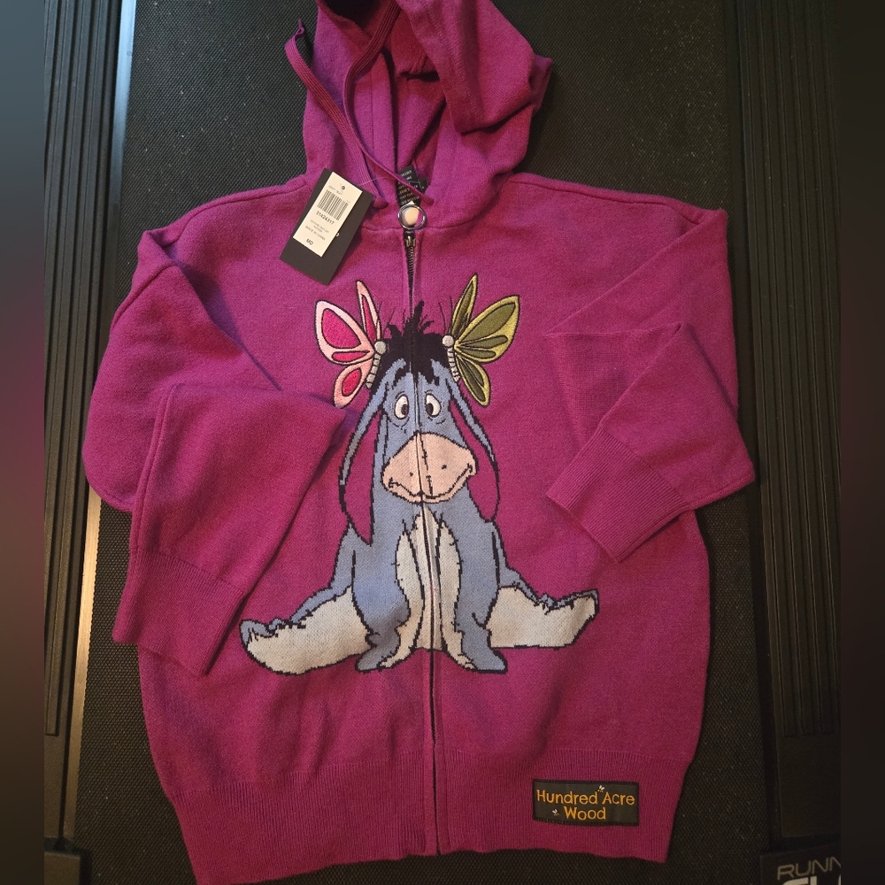 Adult Medium Disney Eeyore Zipped Hoodie